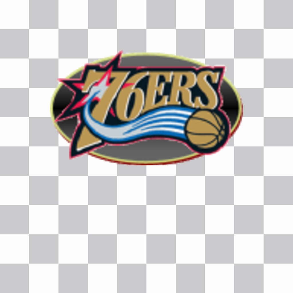 Aufkleber mit der Philadelphia 76ers Team Logo. ..