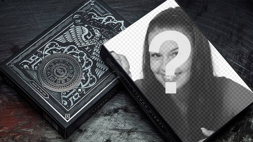 Setzen Sie Ihr Foto auf einem Karten dunkel. ..