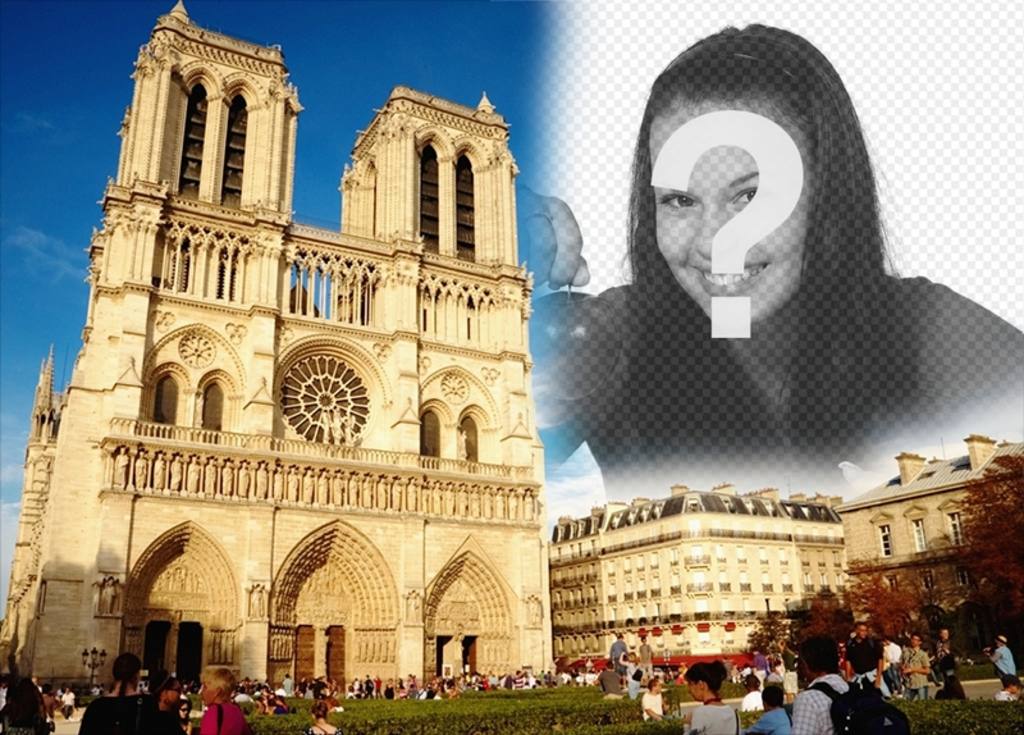 Personalisierte Postkarte mit einem Bild von Notre Dame ..