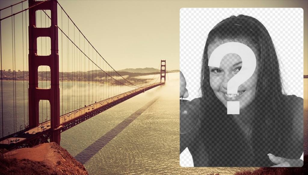 Postkarte mit der Golden Gate Bridge ..