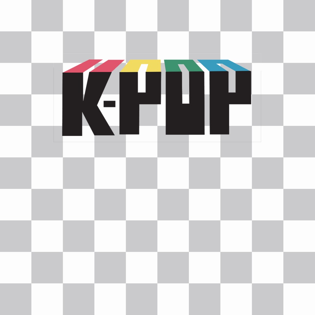 Aufkleber mit dem Logo von K-Pop für Ihre Bilder ..