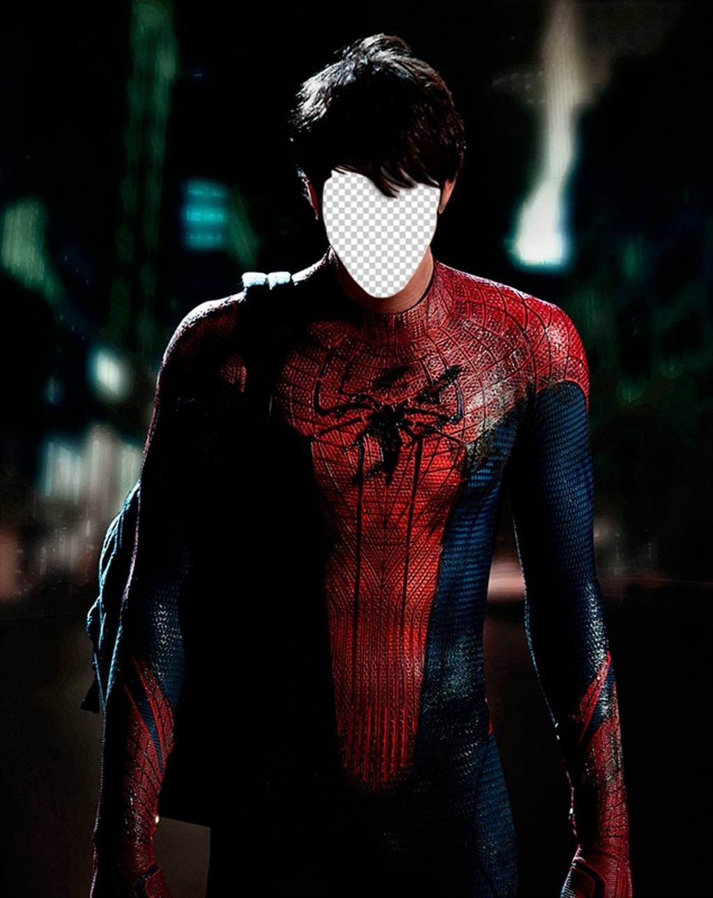 Mit dieser Fotomontage halten Sie Ihr Gesicht auf den Körper von Spiderman ..