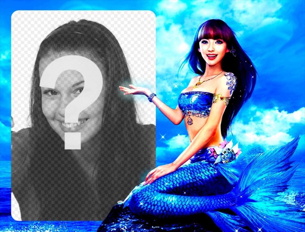 Collage mit einer Meerjungfrau ..
