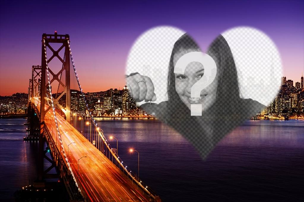 Postkarte von San Francisco bei Sonnenuntergang ..