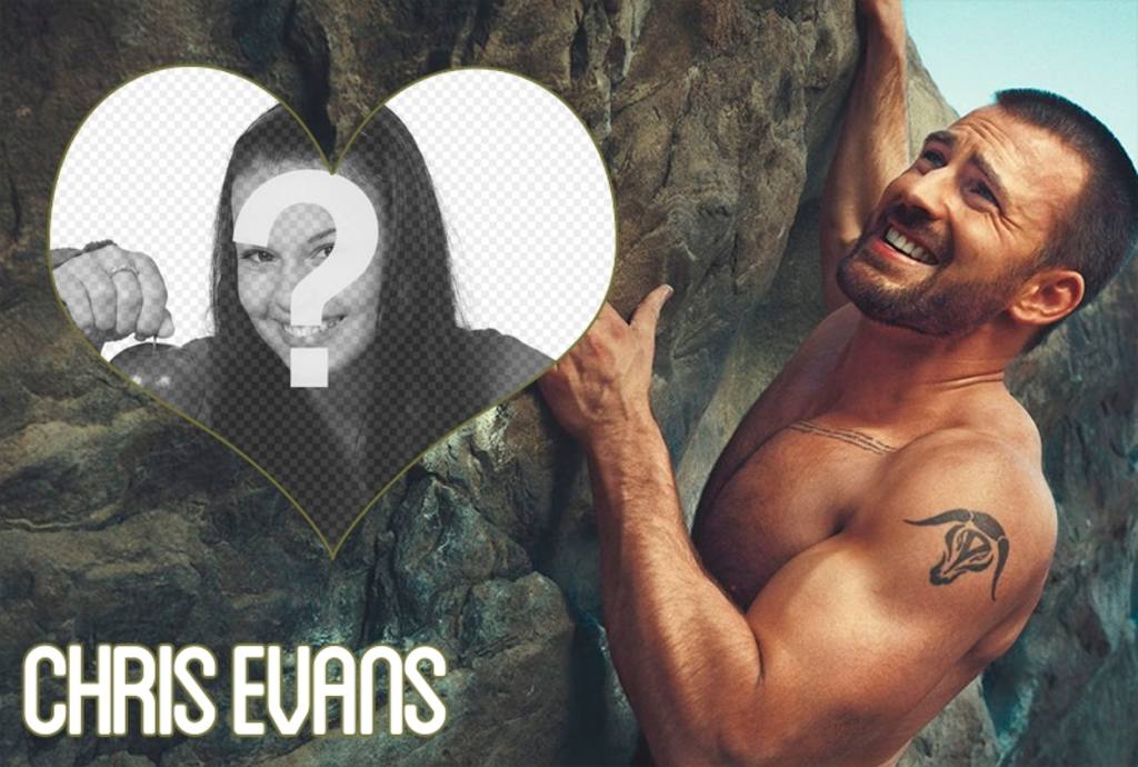 Fotorahmen mit Chris Evans Klettern. ..