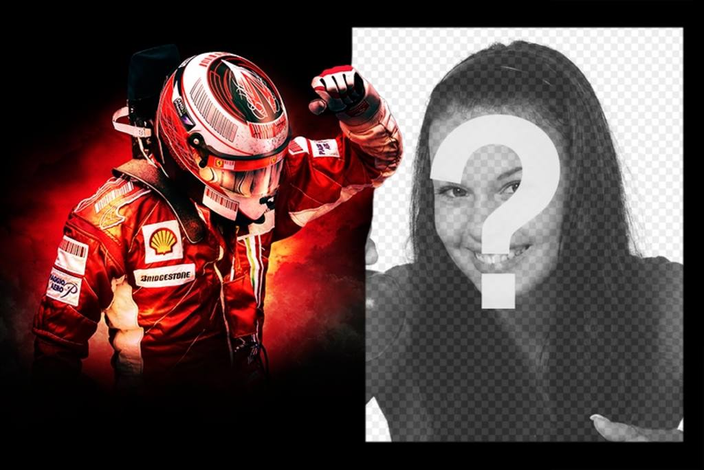 Fotomontage von Kimi Räikkönen ..