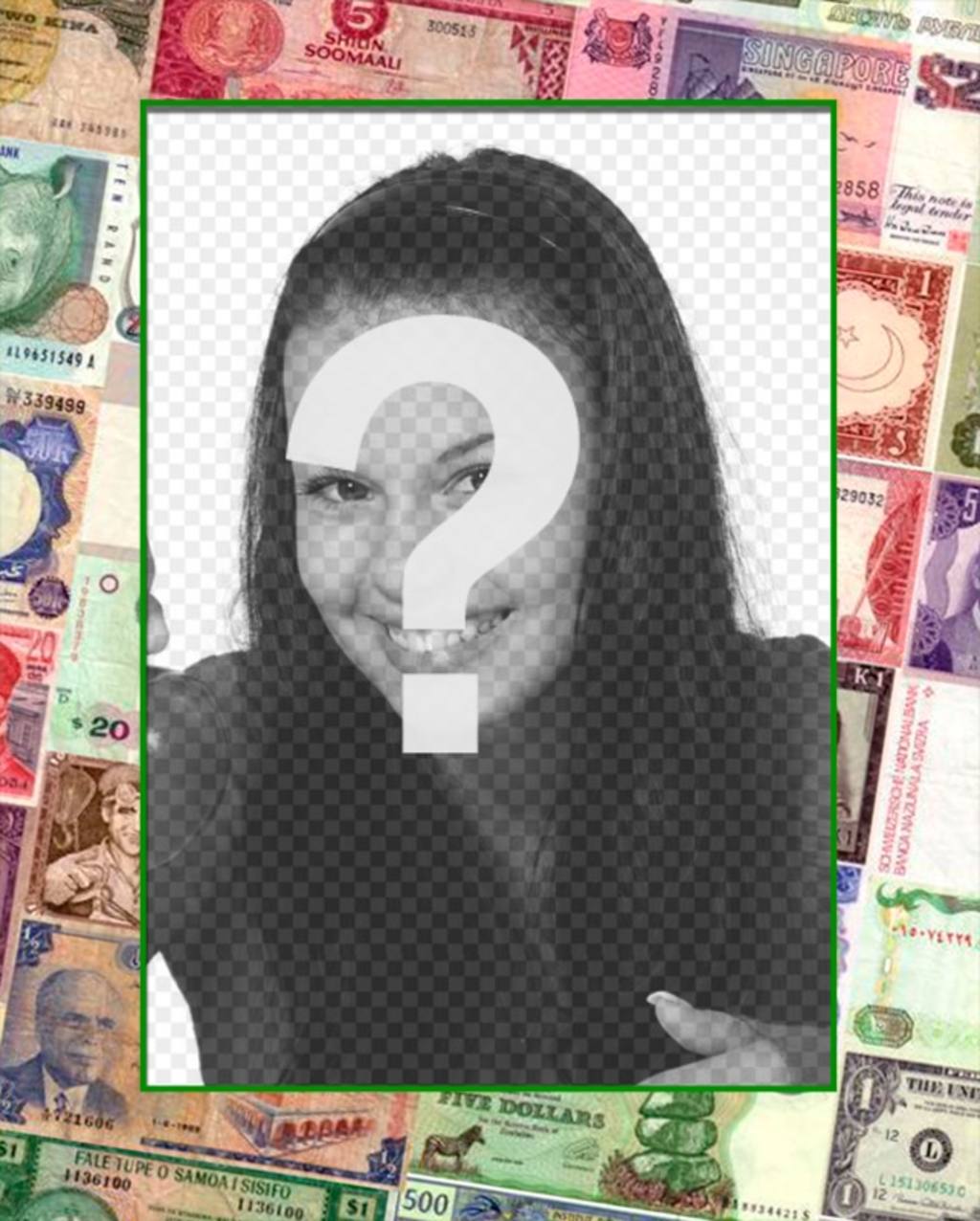 Fotorahmen mit Rechnungen in der Welt für Ihr Foto. ..