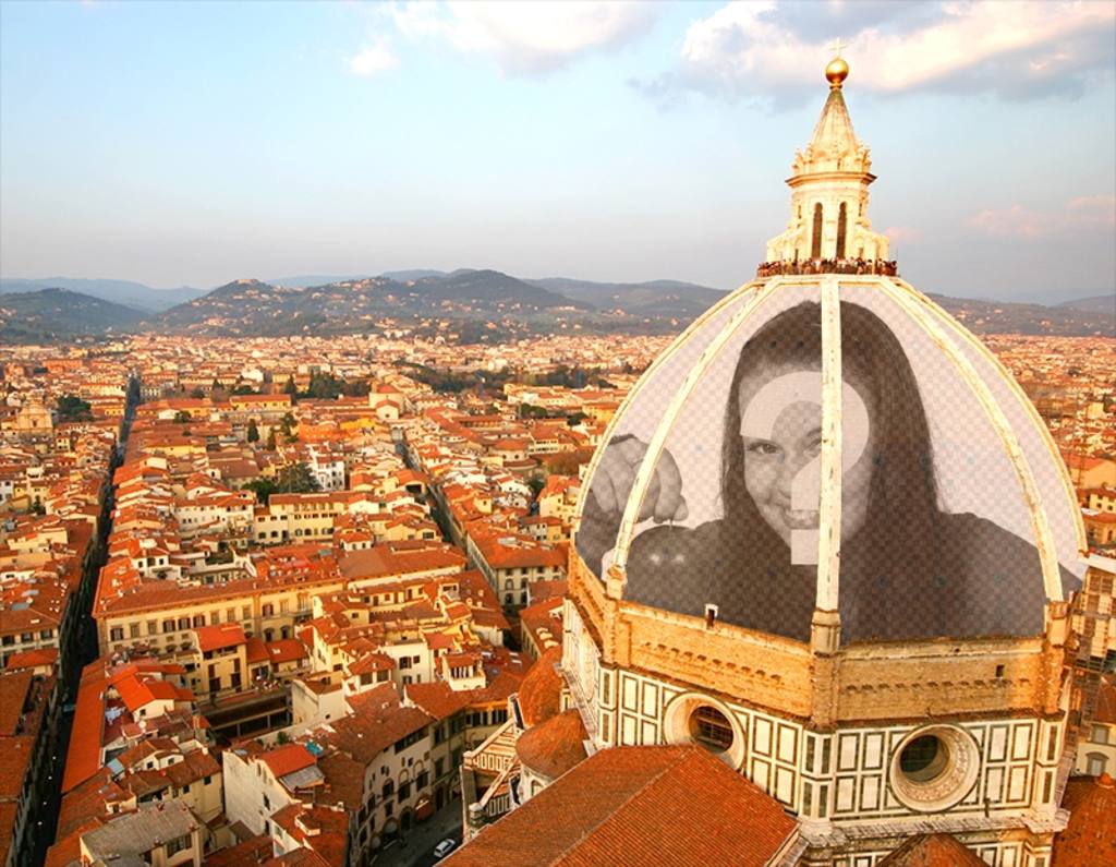 Postkarte, um Ihr Foto auf der italienischen Dome setzen ..