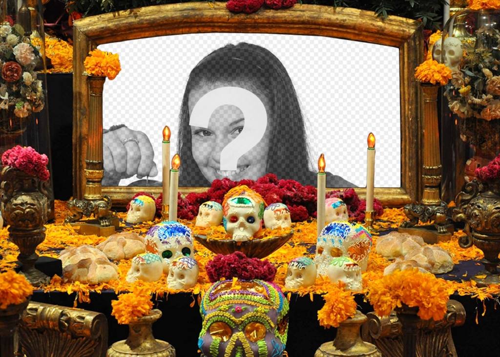 Collage mit einem Altar der toten ..