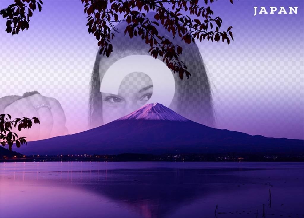 Postkarte des Mount Fuji in Japan mit Ihrem Foto ..