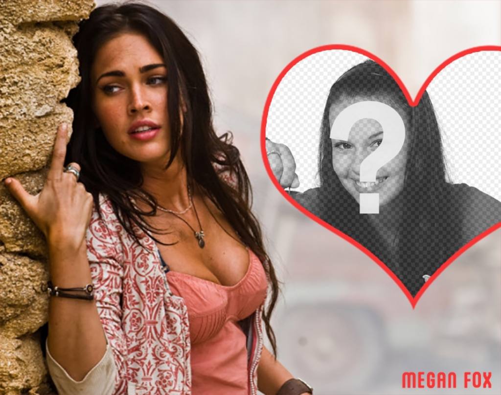Collage mit der Schauspielerin Megan Fox ..
