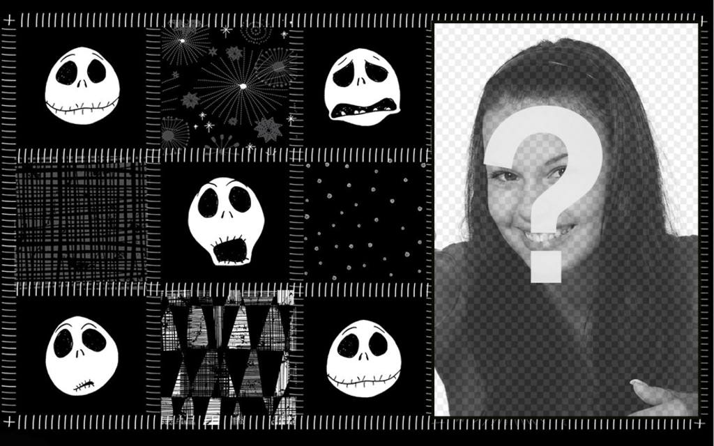 Collage von einer Illustration eines Nightmare Before Christmas ..