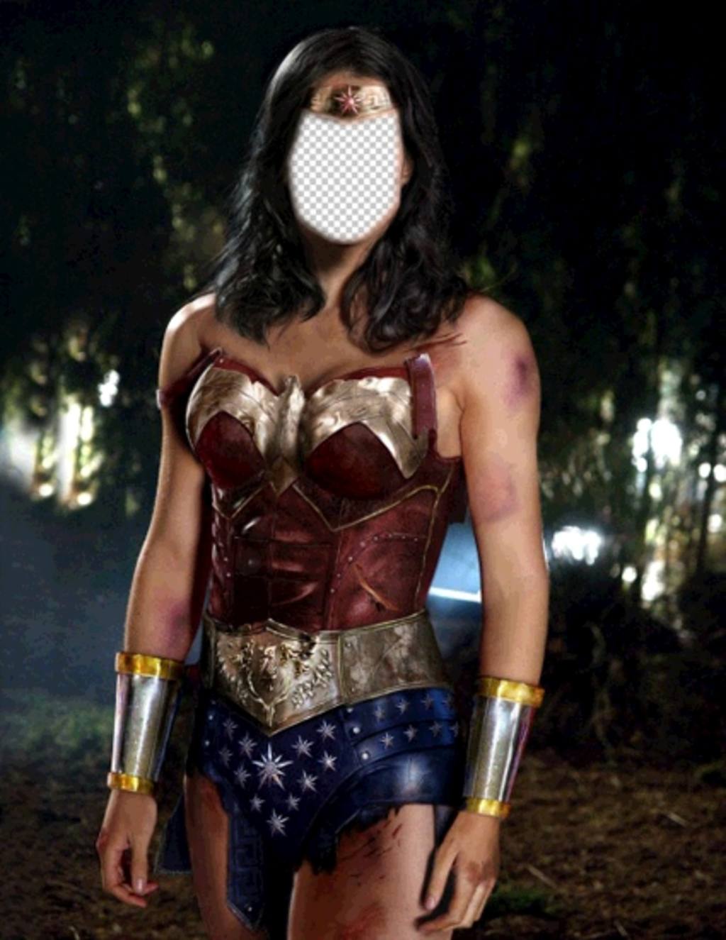 Fotomontage in Wonder Woman werden Sie Ihr Foto hochladen ..