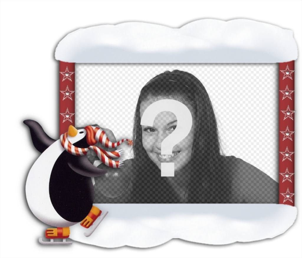 Fotorahmen mit Pinguin ..