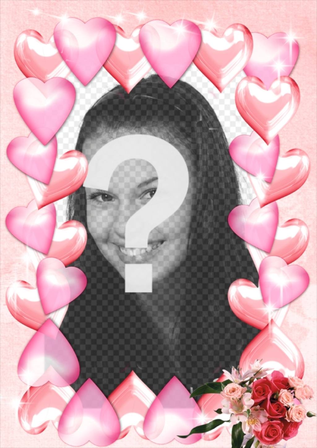 Fotorahmen zu deinem Bild mit Herzen ..