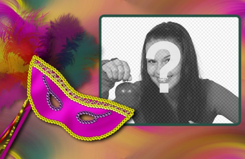 Fotomontage eine venezianische Maske für Karneval ..