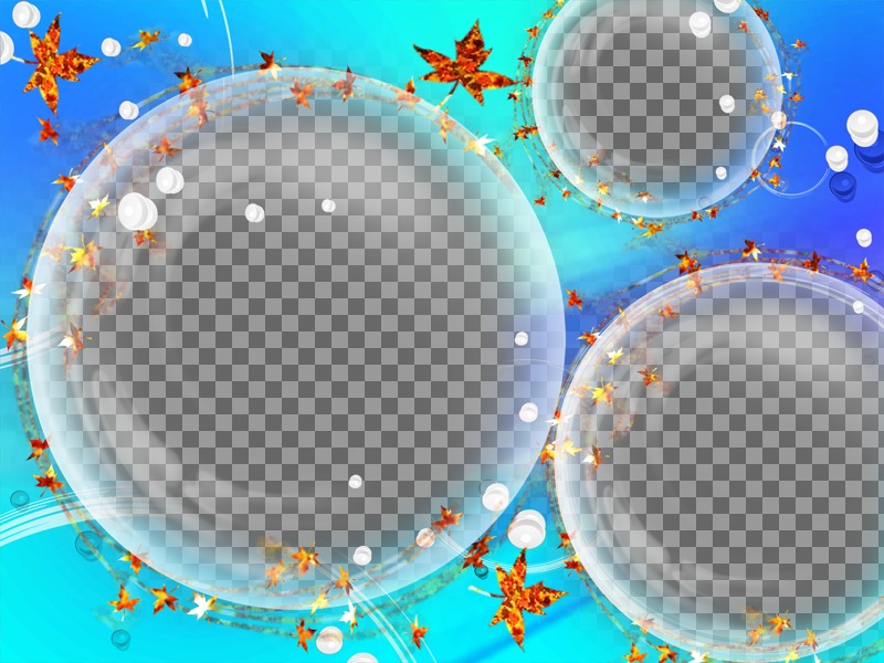 Passen Sie eine Collage aus drei Fotos von Herbst online. ..