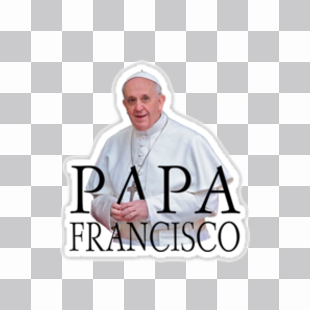 Foto von Papst Francisco in als Aufkleber zu setzen Sie Ihre..