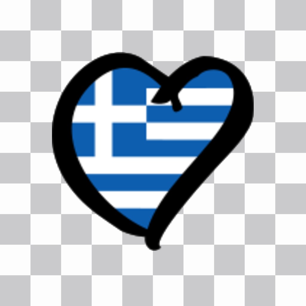Griechenland Flag Herzform in Ihrem Profil Fotos als Aufkleber..