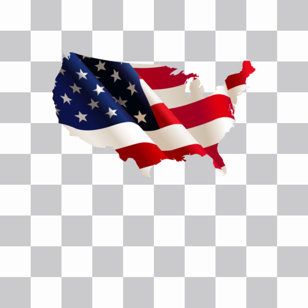 USA-Karte mit Flagge Hintergrund als Aufkleber in Ihrem Profil Fotos..