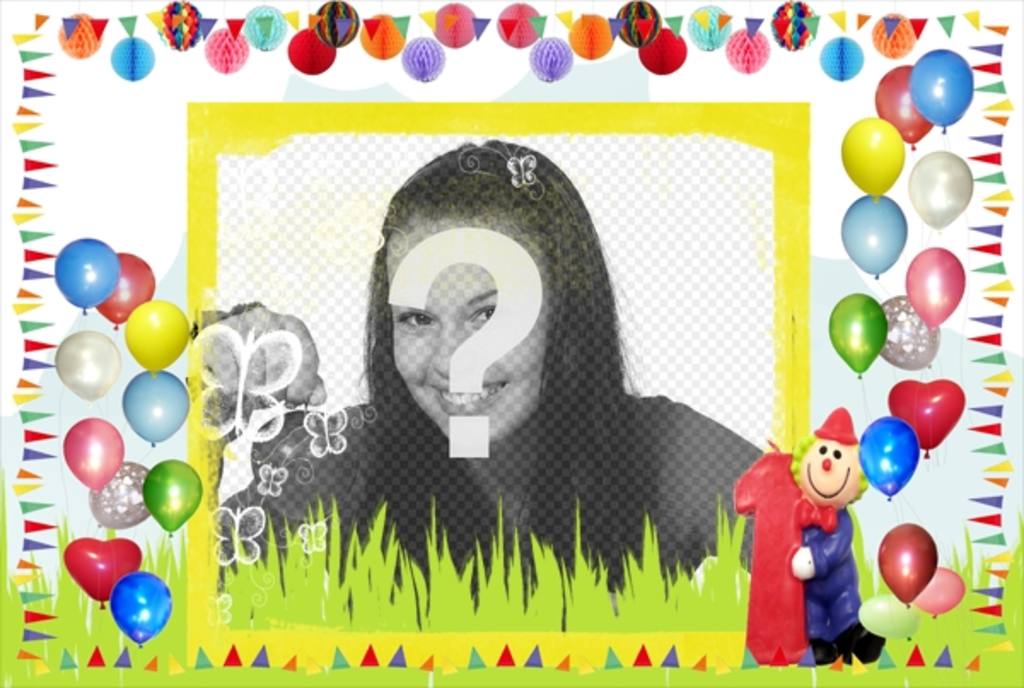 Geburtstagskarte mit bunten Luftballons..