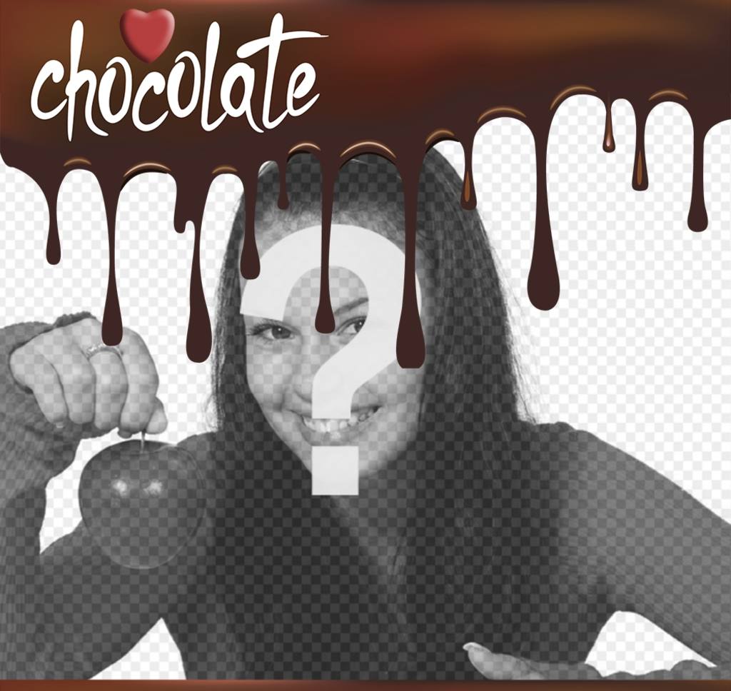 Geschmolzene Schokolade Bilderrahmen, um Ihr Foto setzen. ..