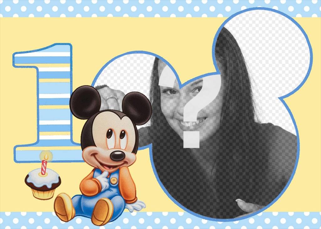 Foto-Effekt, um zu feiern das erste Jahr Ihres Kindes. ..