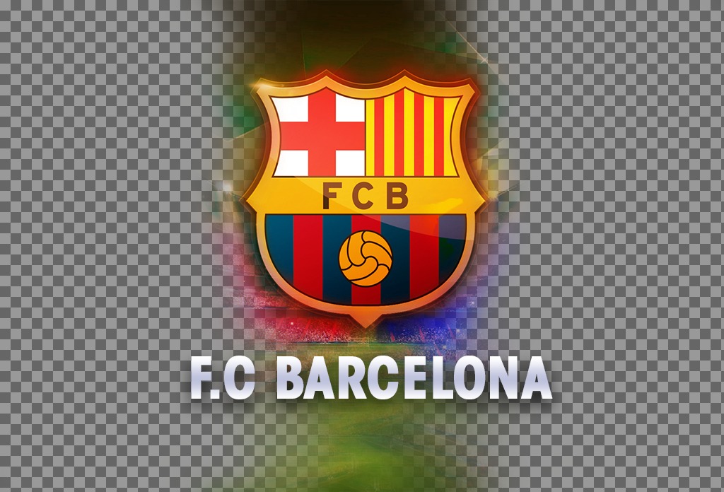 Fügen Sie zwei Fotos auf dieser Online-Collage des FC Barcelona ..