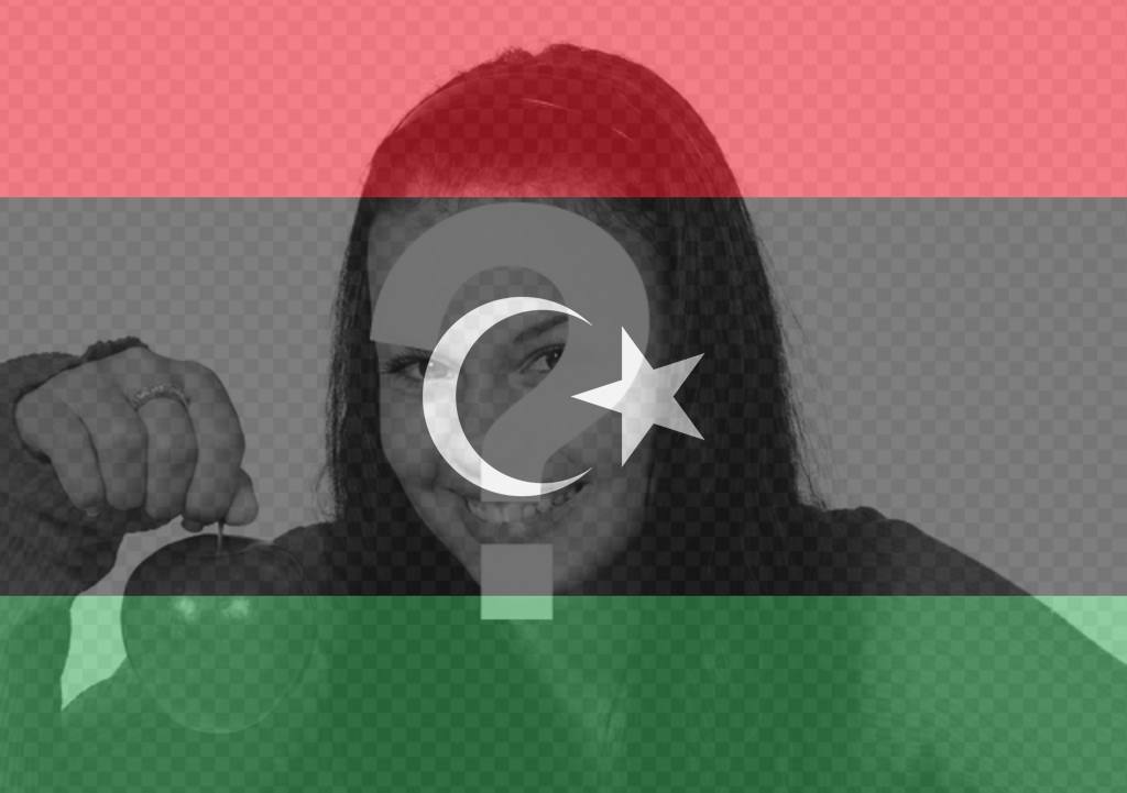 Foto Wirkung der Flagge von Libyen für Ihr Foto. ..