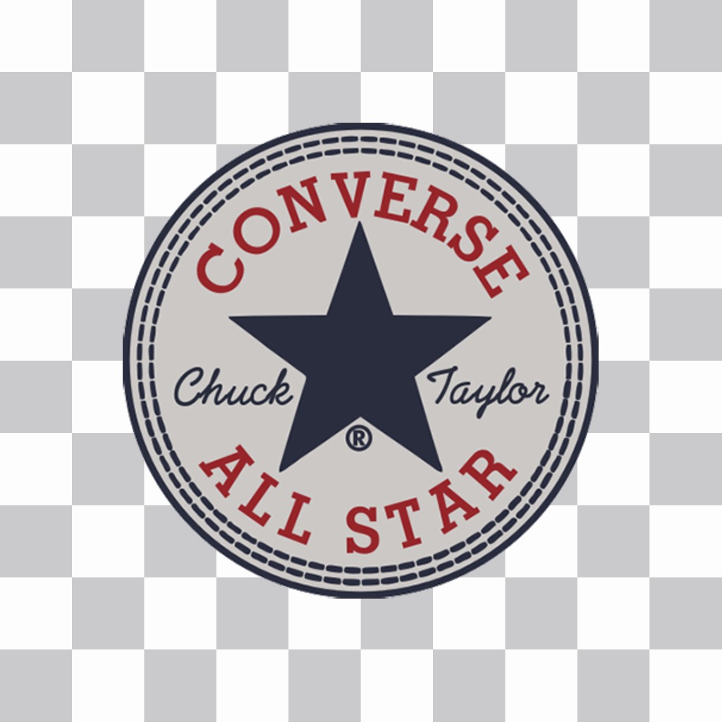 Aufkleber des klassischen Logo der Converse-Marke für Ihr Foto. ..