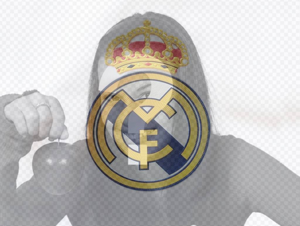 Foto-Effekt, um die Real Madrid Schild auf Ihr Foto gelegt ..