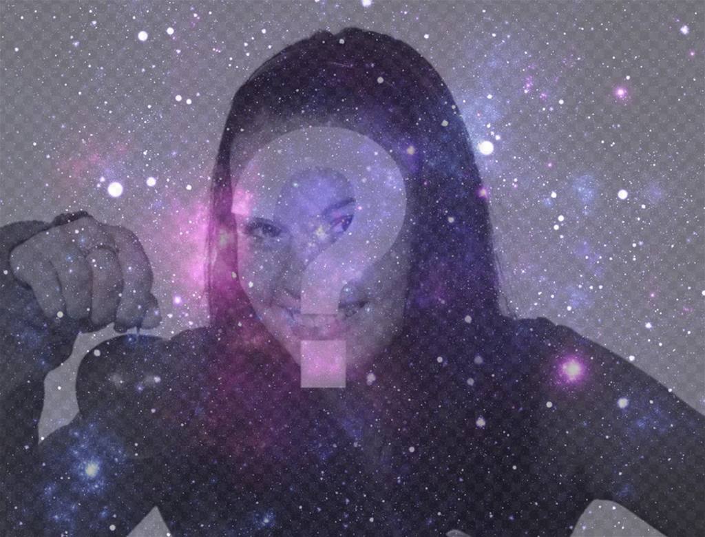 Fotoeffekt des Universums über Ihr Foto ..