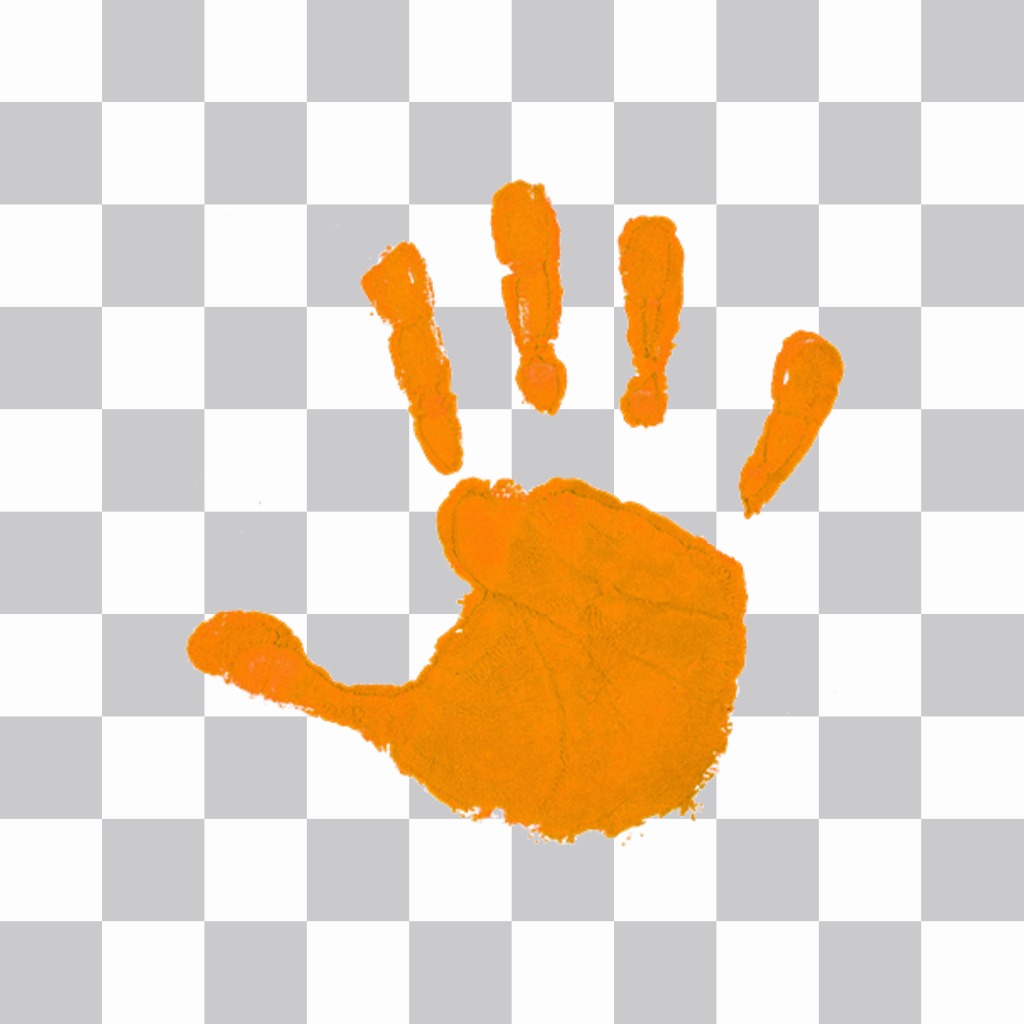 Aufkleber des orange Hand gegen Gewalt an Frauen ..