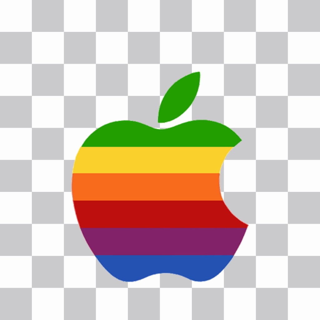 Apple-Logo Aufkleber mit Farben, um Ihr Foto ..