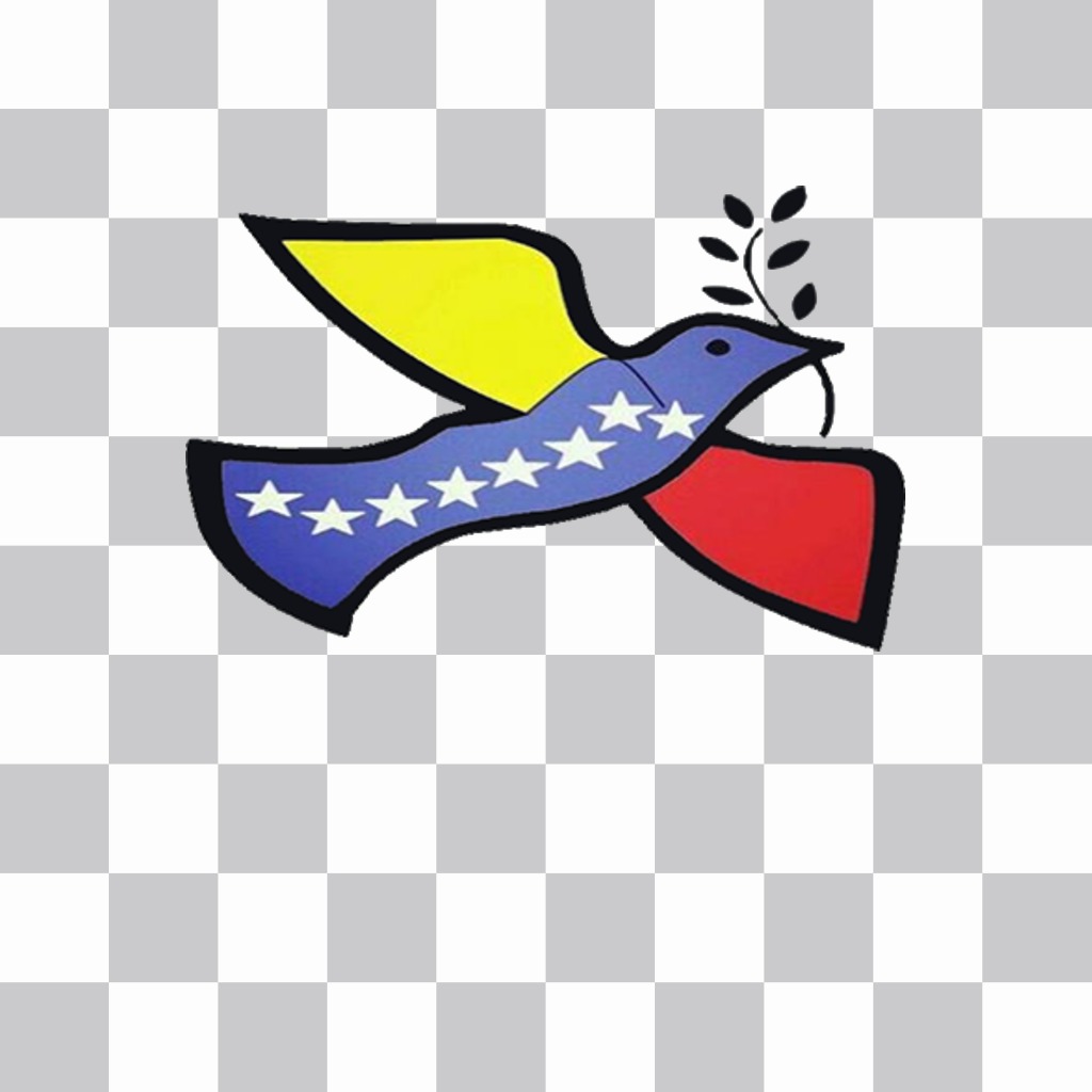 Sticker Friedenstaube mit der Flagge von Venezuela ..