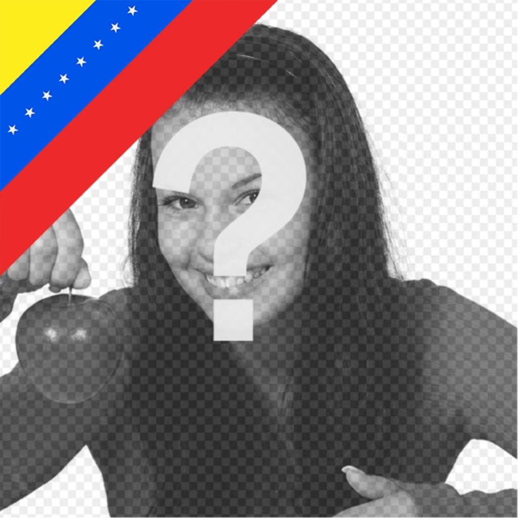 Foto Wirkung Venezuela-Flagge in der Ecke des Fotos ..