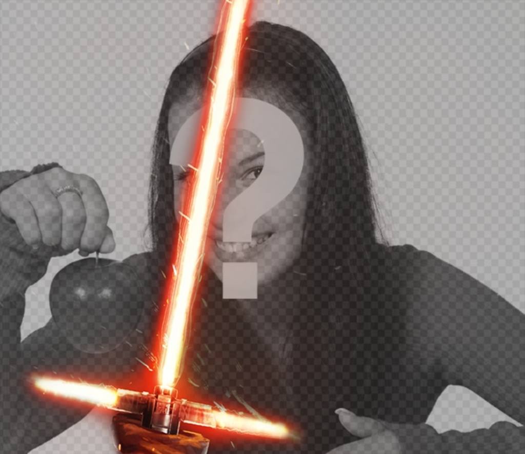 Foto Wirkung Kylo Ren Lichtschwert für Ihr Foto ..