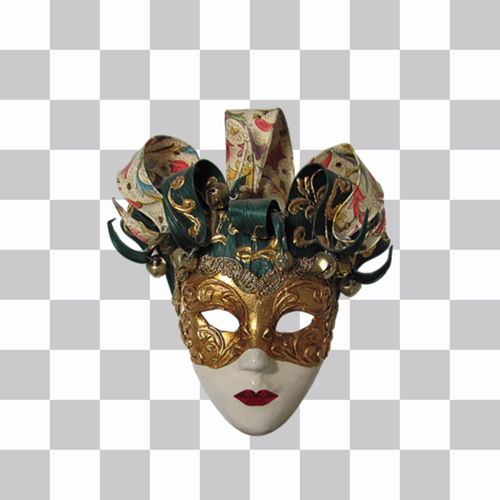 Aufkleber eines ursprünglichen Karneval Maske für Ihre Fotos ..