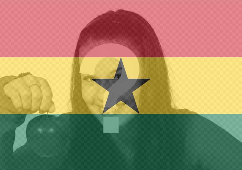 Ghana-Flagge als Filter, um Ihre Fotos ..