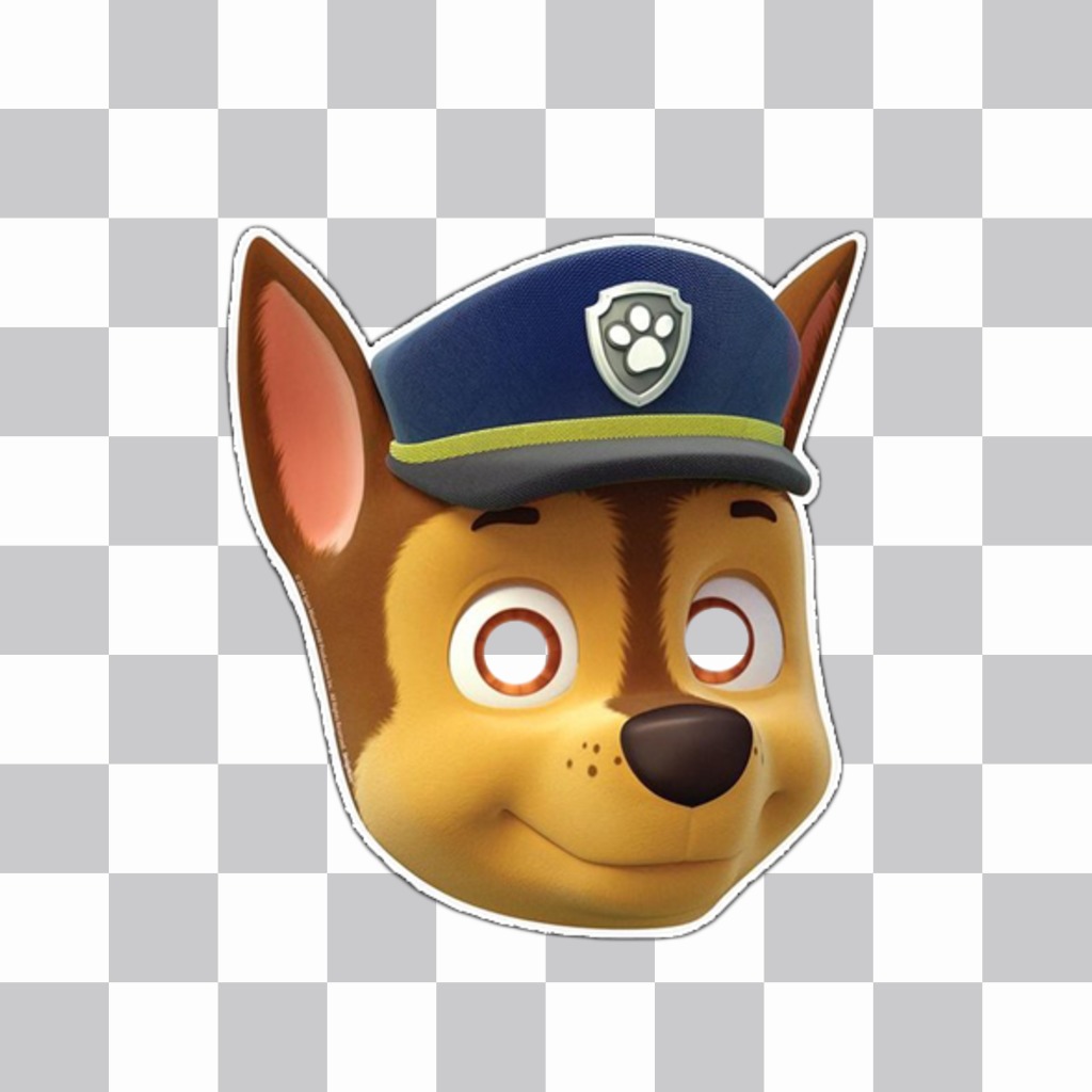 Mask of Chase von Paw Patrol für Ihre Fotos ..