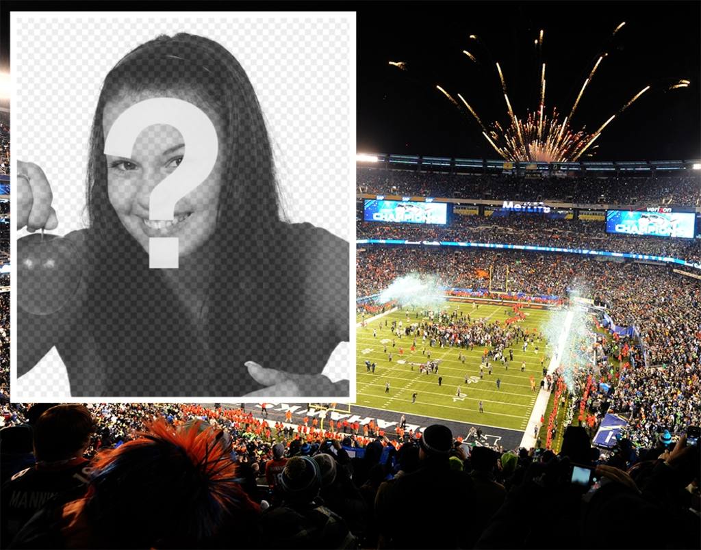 Laden Sie Ihr Foto zu diesem Effekt bei Super Bowl ..