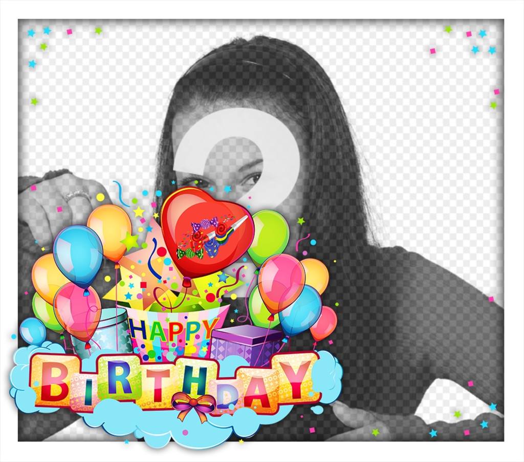 Bunte und nette Karte alles Gute zum Geburtstag ..