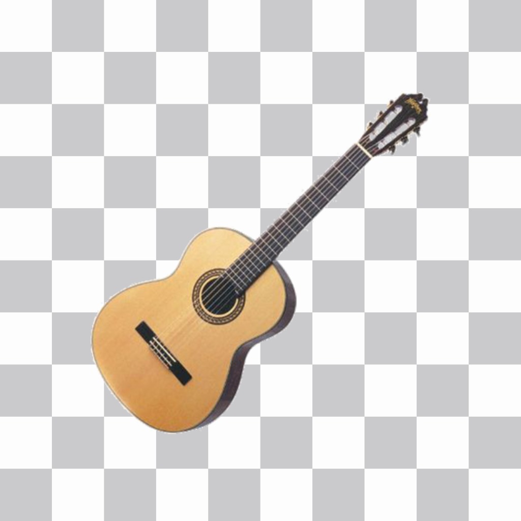 In einer spanischen Gitarre, um Ihre Fotos mit diesem Aufkleber ..
