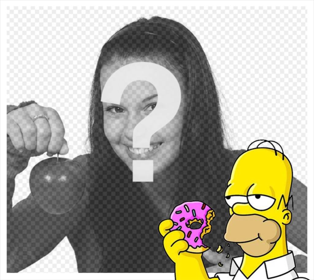 Homer Simpson in einer Ecke des Fotos mit diesem Effekt ..