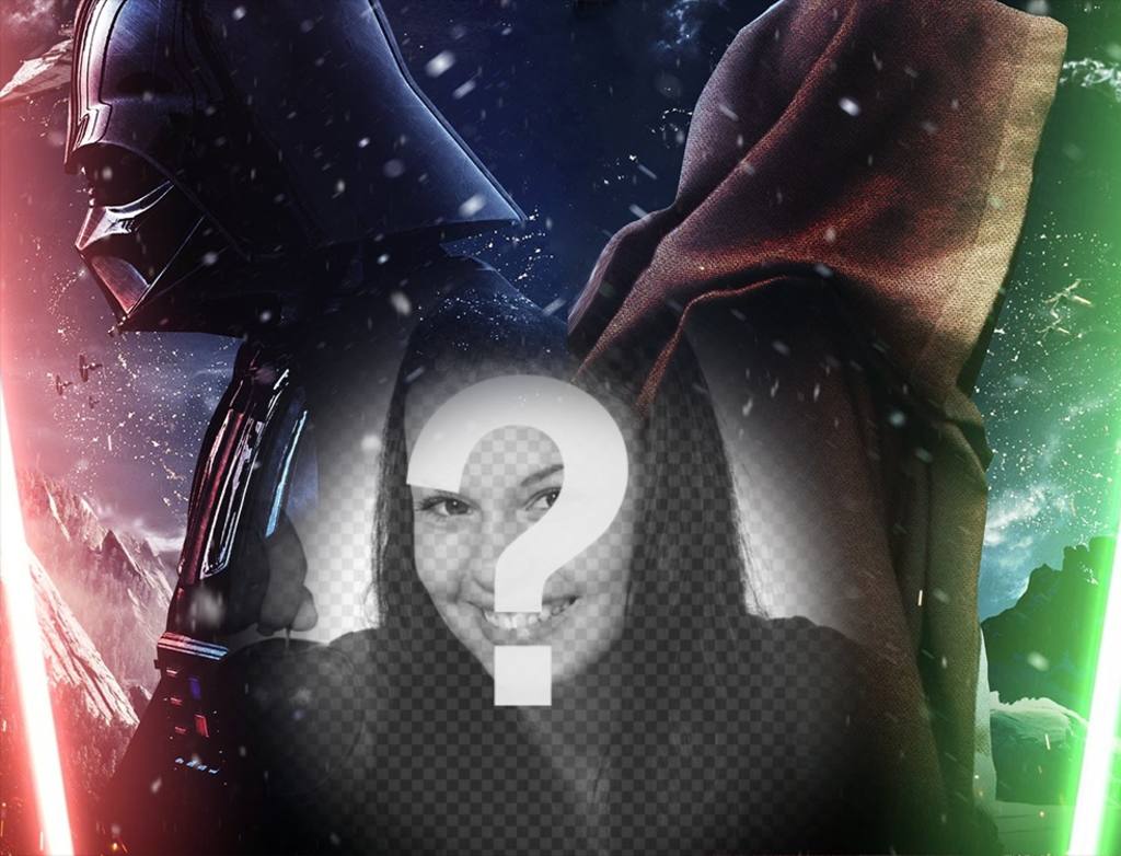 Original-Star Wars-Effekt, bei dem Sie Ihr Foto laden ..