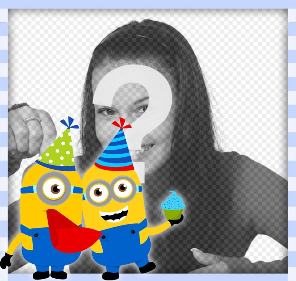 Original-Rahmen mit Minion in einer Geburtstagsparty ..