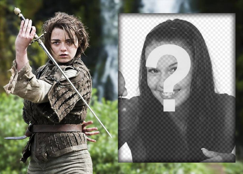 Foto Effekt für Bewunderer der Arya Stark ..