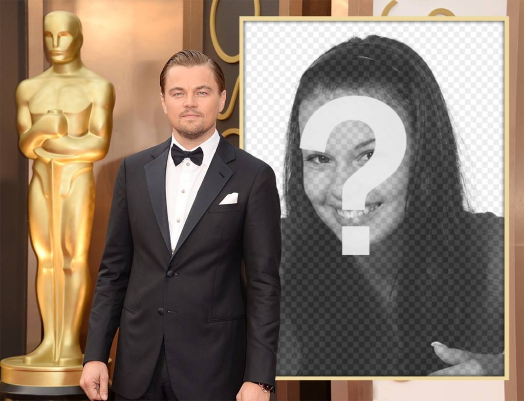 Leonardo DiCaprio an den Oscar Awards mit Ihrem Foto zu bearbeiten ..