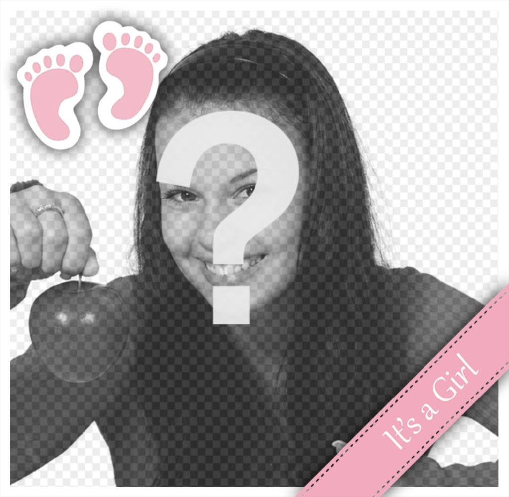 Dekorative Karte, ein Mädchen zu feiern geboren ..