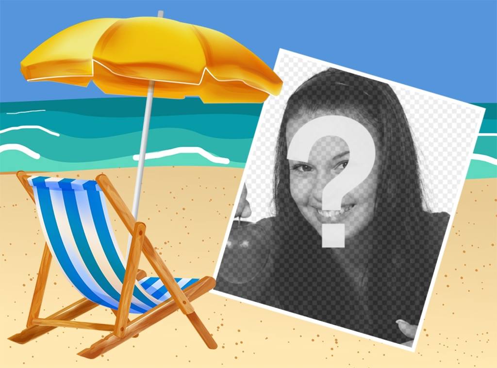 Wenn Sie den Strand, dann laden Sie Ihr Foto um es zu dekorieren ..